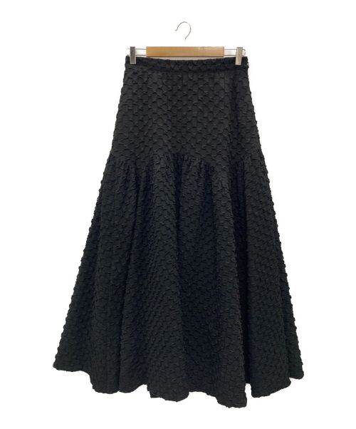 CADUNE（カデュネ）CADUNE (カデュネ) ラウンドカットスカート ブラック サイズ:40の古着・服飾アイテム