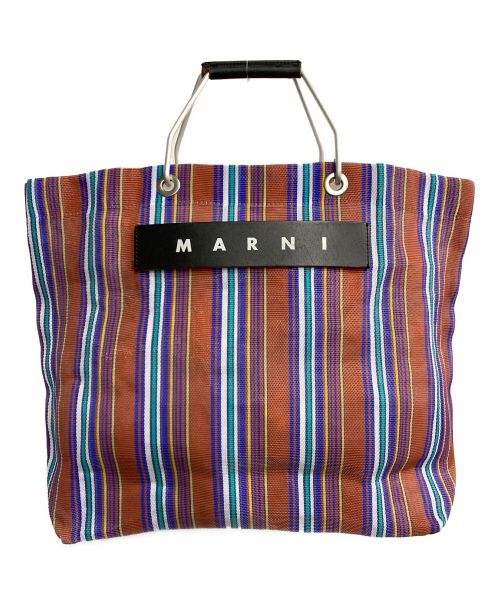 MARNI（マルニ）MARNI (マルニ) MARKET STRIPE BAG / メッシュバッグ バイカラーの古着・服飾アイテム