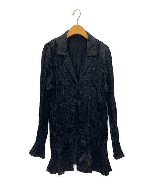 ENFO（イナフ）ENFO (イナフ) プリーツシャツ ブラック サイズ:Lの古着・服飾アイテム