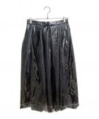 COMME des GARCONSコムデギャルソン）の古着「Vinyl Layered Skirt （ビニールレイヤードスカート）」｜ブラック