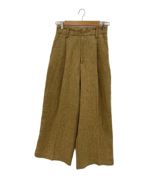 TODAYFUL（トゥデイフル）TODAYFUL (トゥデイフル) Tuck Linen Trousers ブラウン サイズ:36の古着・服飾アイテム