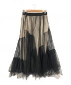 MURRALミューラル）の古着「Leaf vein tulle skirt」｜ブラック