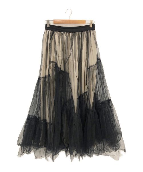 MURRAL（ミューラル）MURRAL (ミューラル) Leaf vein tulle skirt ブラック サイズ:2の古着・服飾アイテム