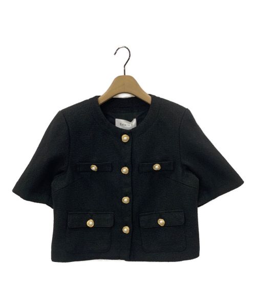Estella.K（エステラケー）Estella.K (エステラケー) Gigi Tweed Little Jacket ブラック サイズ:Fの古着・服飾アイテム