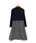TO BE CHIC (トゥービーシック) ニットコンビカラーツイード ドレス グレー サイズ:40：11000円