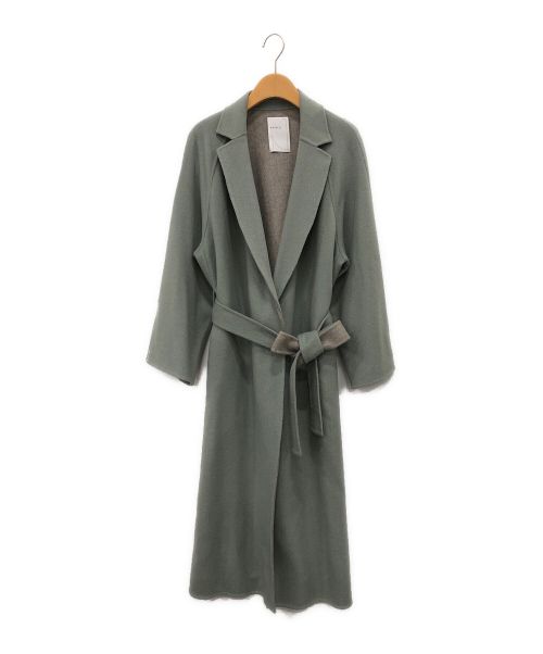 Noble（ノーブル）Noble (ノーブル) W/Nyリバーオーバーカラーコート グリーン サイズ:38の古着・服飾アイテム