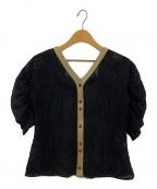 MURRALミューラル）の古着「Dahlia embroidery top」｜ブラック