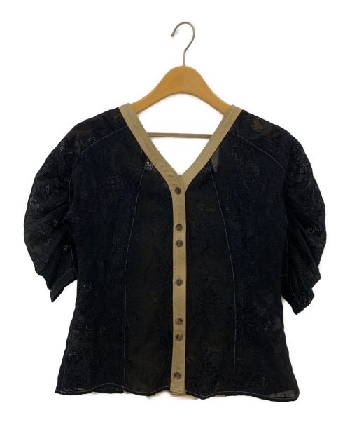 MURRAL（ミューラル）MURRAL (ミューラル) Dahlia embroidery top ブラック サイズ:Freeの古着・服飾アイテム