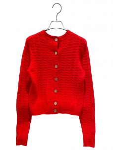 CHANELシャネル）の古着「Coco button cashmere and wool knit」｜レッド