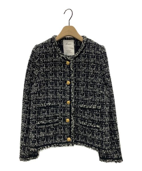 Lisiere（リジェール）Lisiere (リジェール) Tweed Jacket(Linton) ブラック サイズ:36の古着・服飾アイテム