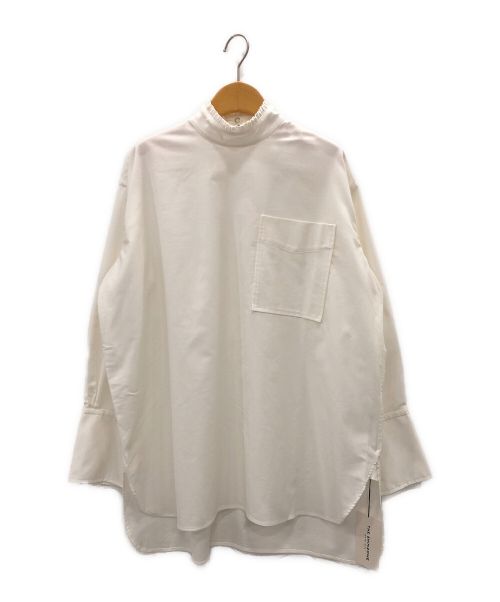THE SHINZONE（ザ シンゾーン）THE SHINZONE (ザ シンゾーン) FRILL NECK SHIRT ホワイト サイズ:34の古着・服飾アイテム