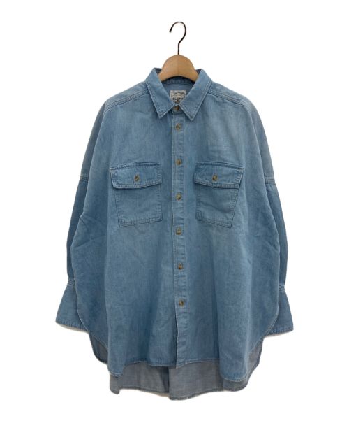 CLOTH&CROSS（クロスアンドクロス）CLOTH&CROSS (クロスアンドクロス) デニムオーバーシャツ ブルー サイズ:Fの古着・服飾アイテム