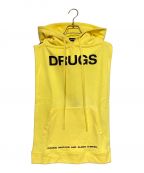 RAF SIMONSラフシモンズ）の古着「DRUGS HOODED PULLOVER PANEL」｜イエロー