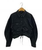PRANK PROJECTプランクプロジェクト）の古着「Voluminous Ruffled Short Shirt」｜ブラック