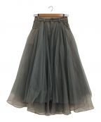 Belle vintageベル ヴィンテージ）の古着「デニムドッキングボリュームチュール×オーガンジースカート」｜グレー