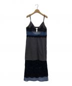 MAISON SPECIALメゾンスペシャル）の古着「Lace Combination Camisole Onepiece」｜グレー