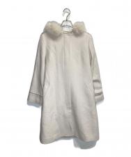 LAISSE PASSE (レッセパッセ) フロントジップコート ホワイト サイズ:38