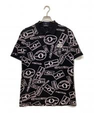 FRED PERRY (フレッドペリー) ART COMES FIRST (アートカムズファースト) PRINTED POLO SHIRT ブラック サイズ:L