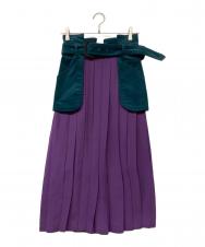 PAMEO POSE (パメオポーズ) Gun Belt Skirt パープル×グリーン サイズ:M