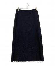 Uhr (ウーア) PINSTRIPE SLIT SKIRT ネイビー サイズ:36