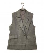 BEAUTY&YOUTH (ビューティーアンドユース) シャークスキン スリーブレス ジャケット グレー サイズ:M