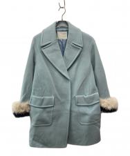 Diagram (ダイアグラム) フォックスハーフピーコート ライトブルー サイズ:38