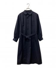 tricot COMME des GARCONS (トリココムデギャルソン) ベルト付ラウンドカラーワンピース ネイビー サイズ:S