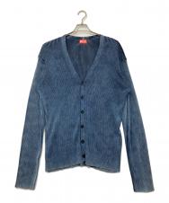 DIESEL (ディーゼル) K-ARDI-D/ストーンウォッシュ加工カーディガン ブルー サイズ:XL