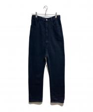 MM6 Maison Margiela (エムエムシックスメゾンマルジェラ) ハイウエストサルエルデニムパンツ ネイビー サイズ:40