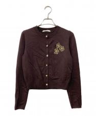 Snidel (スナイデル) フラワーモチーフワンポイントカーディガン ブラウン サイズ:Free