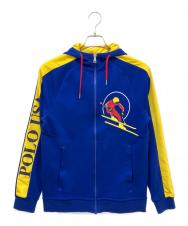 POLO RALPH LAUREN (ポロ・ラルフローレン) DOWNHILL SKI ZIP HOODIE ブルー×イエロー サイズ:XS