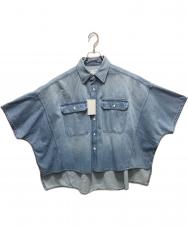 Whim Gazette (ウィムガゼット) DENIMドルマンシャツ ブルー サイズ:F