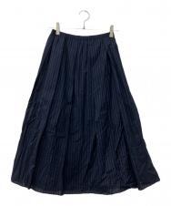 theory (セオリー) Linear Cotton Irregular Pleat Skirt ネイビー サイズ:P