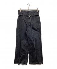 TOGA TOO (トーガ・トゥ) ワイドデニムパンツ ブラック サイズ:M 未使用品