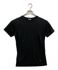 MIU MIU (ミュウミュウ) ロゴTシャツ ブラック サイズ:S