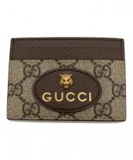 GUCCI (グッチ) タイガーヘッド カードケース ブラウン
