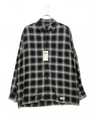BLACK DESIGNS (ブラックデザイン) チェックシャツ ブラック サイズ:L 未使用品