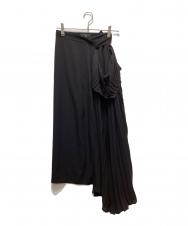 Y's (ワイズ) プリーツ変形スカート ブラック サイズ:1