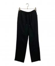 qualite (カリテ) バックサテンジョーゼットベンツパンツ ブラック サイズ:40