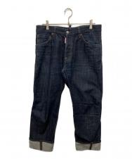 DSQUARED2 (ディースクエアード) クロップドデニムパンツ インディゴ サイズ:L