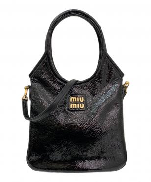 アイビー パテントレザー ハンドバッグ