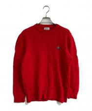 Vivienne Westwood man (ヴィヴィアン ウェストウッド マン) オーブ刺繍ニット イタリア製 レッド サイズ:M