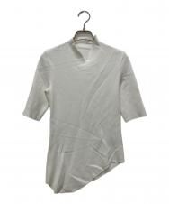 mame kurogouchi (マメクロゴウチ) Asymmetric Neck Knitted Top ホワイト サイズ:1