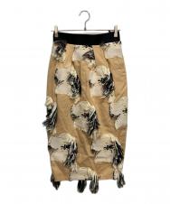 AKIRA NAKA (アキラナカ) Kamila Tuck Skirt フラワージャガードタイトスカート ベージュ サイズ:1