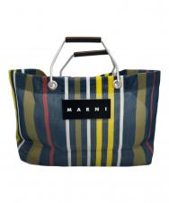 MARNI (マルニ) フラワーカフェトート ネイビー サイズ:下記参照
