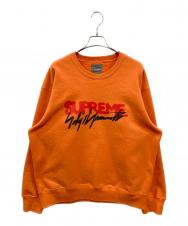 Supreme (シュプリーム) YOHJI YAMAMOTO (ヨウジヤマモト) クルーネックスウェット オレンジ サイズ:L