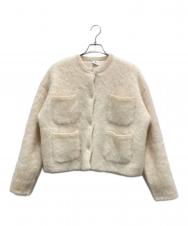 6(ROKU) BEAUTY&YOUTH (ロク ビューティーアンドユース) モヘヤ シャギー カーディガン アイボリー サイズ:不明(実寸参照)