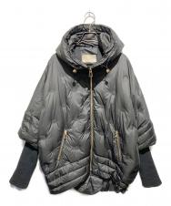 La MODE (ラモード) ニットドッキングドットダウンジャケット ブラック サイズ:M