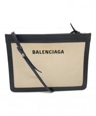 BALENCIAGA (バレンシアガ) ネイビーポシェット アイボリー