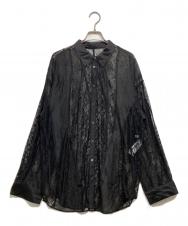 AMERI (アメリ) LACE WAVE PATCHWORK SHIRT ブラック サイズ:F